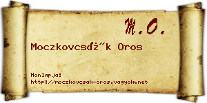 Moczkovcsák Oros névjegykártya
